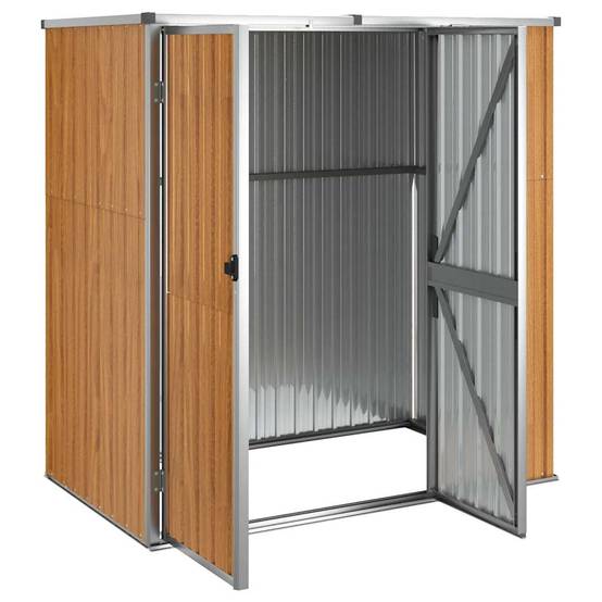 Vidaxl - Abri à outils de jardin marron 161x89x161 cm acier galvanisé vidaXL 316212 - Image 5
