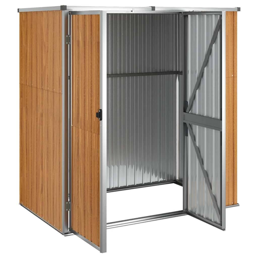 Vidaxl - Abri à outils de jardin marron 161x89x161 cm acier galvanisé vidaXL 316212 - Image 5