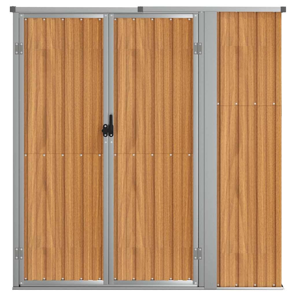 Vidaxl - Abri à outils de jardin marron 161x89x161 cm acier galvanisé vidaXL 316212 - Image 7