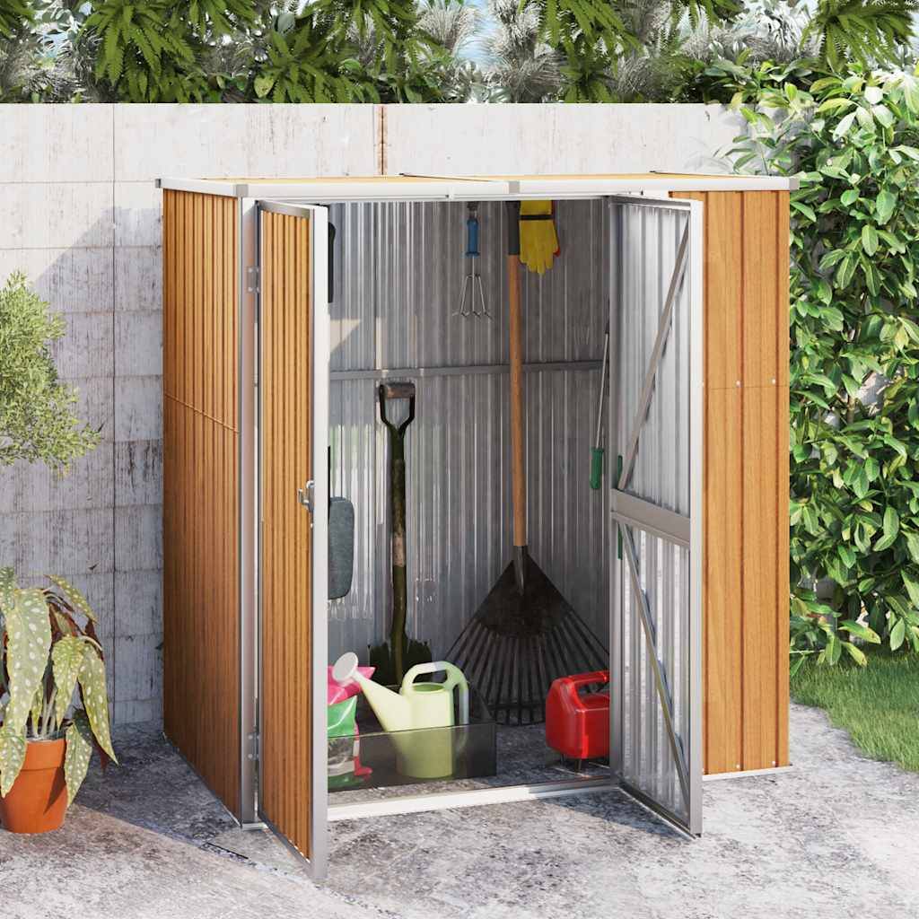 Vidaxl - Abri à outils de jardin marron 161x89x161 cm acier galvanisé vidaXL 316212 - Image 1