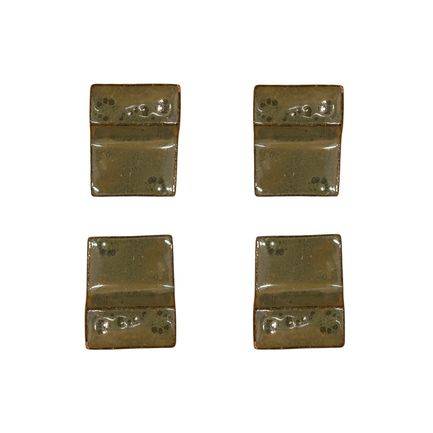 Provencelia - Lot de 4 pieds de pot 6cm vert crème - Image 2