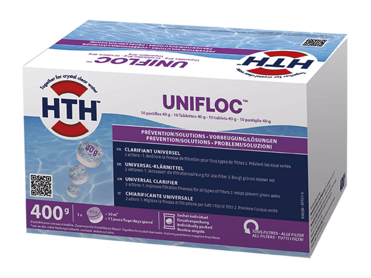 Hth - Floculant universel en pastilles Unifloc 400 g - HTH - Imagen 1