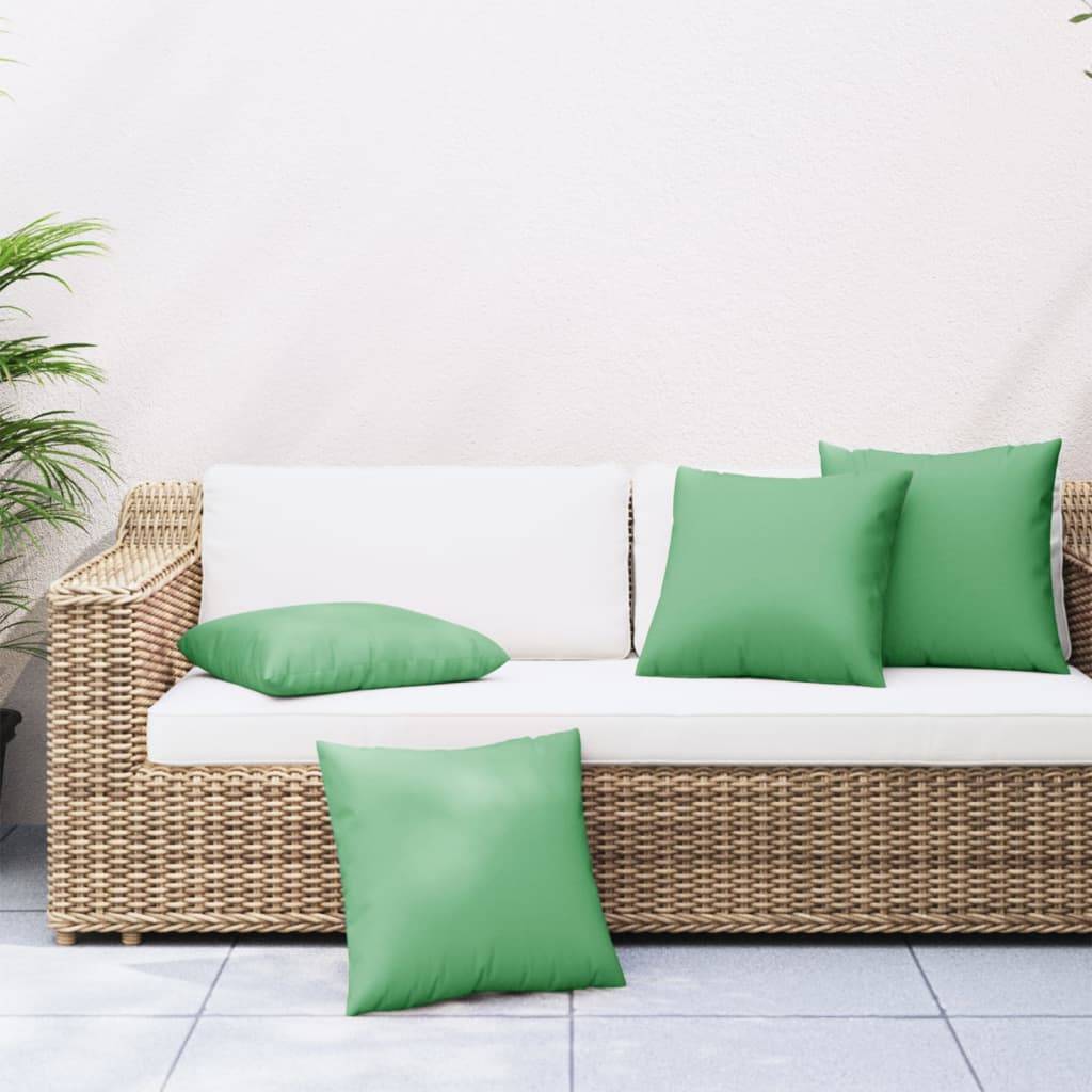 Grands Coussins Décoratifs Lot de 4 Polyester Imperméable pour Intérieur Extérieur Vert 60x60 cm – ComfortXL Outdoor Living - Image 1