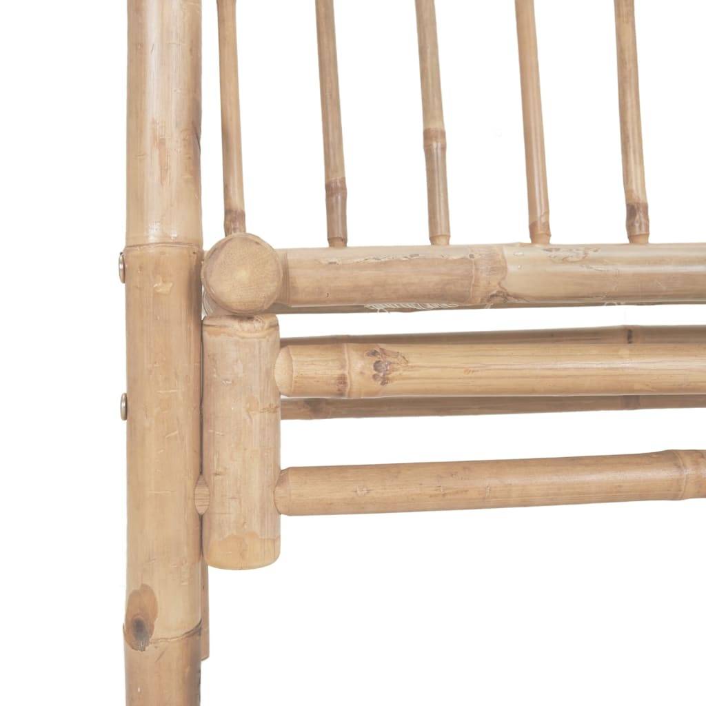 Helloshop26 - Banc de jardin meuble de patio d'extérieur terrasse avec pergola 116 cm bambou - Imagen 4