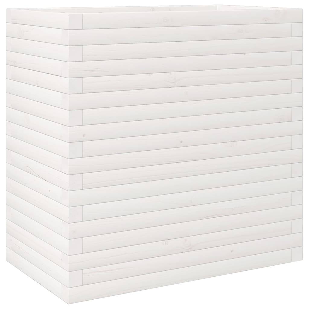 Maison Chic - Jardinière, Bac à fleurs, Pot de fleurs blanc 70x40x68,5 cm bois de pin massif - Imagen 7