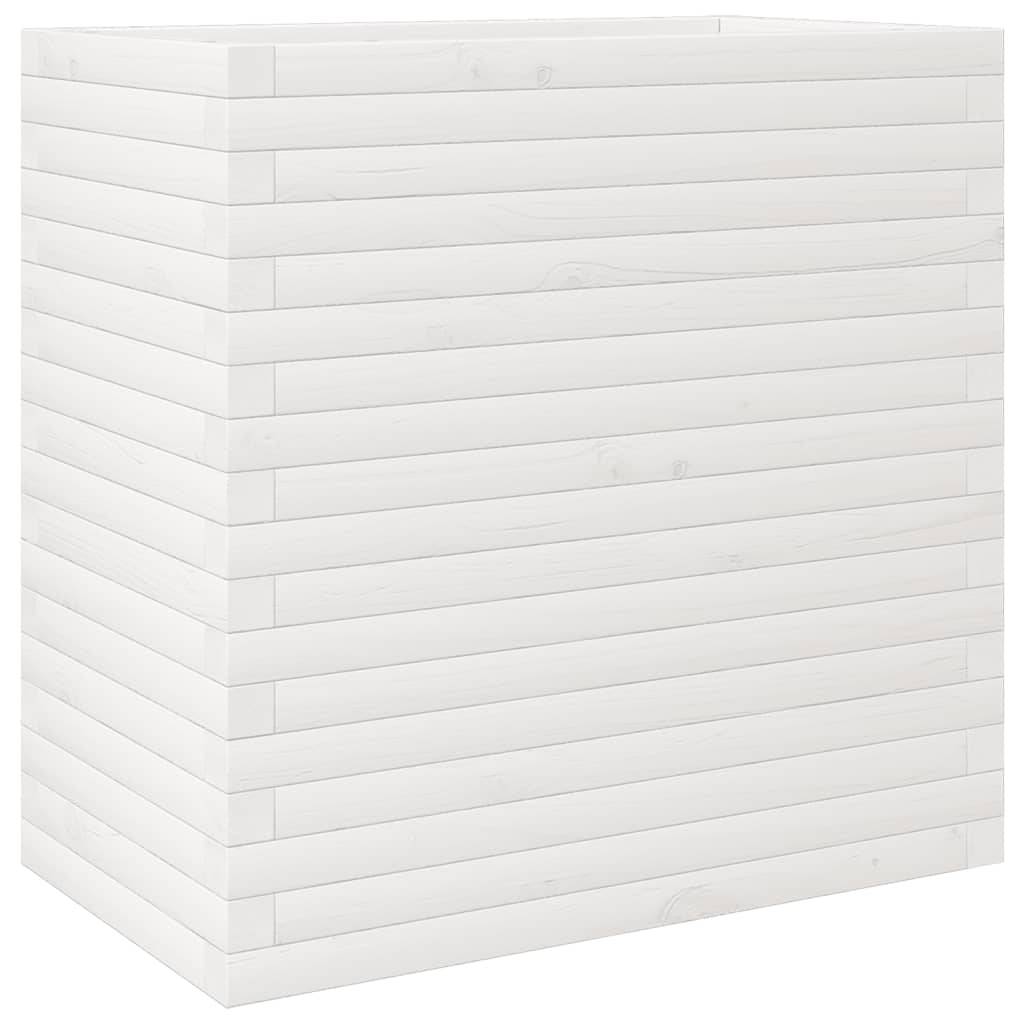 Maison Chic - Jardinière, Bac à fleurs, Pot de fleurs blanc 70x40x68,5 cm bois de pin massif - Imagen 1