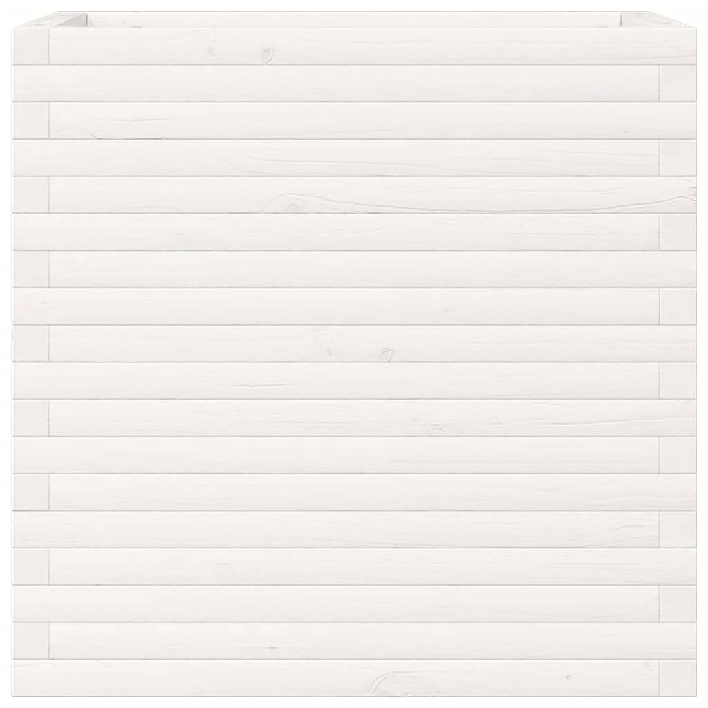 Maison Chic - Jardinière, Bac à fleurs, Pot de fleurs blanc 70x40x68,5 cm bois de pin massif - Imagen 5
