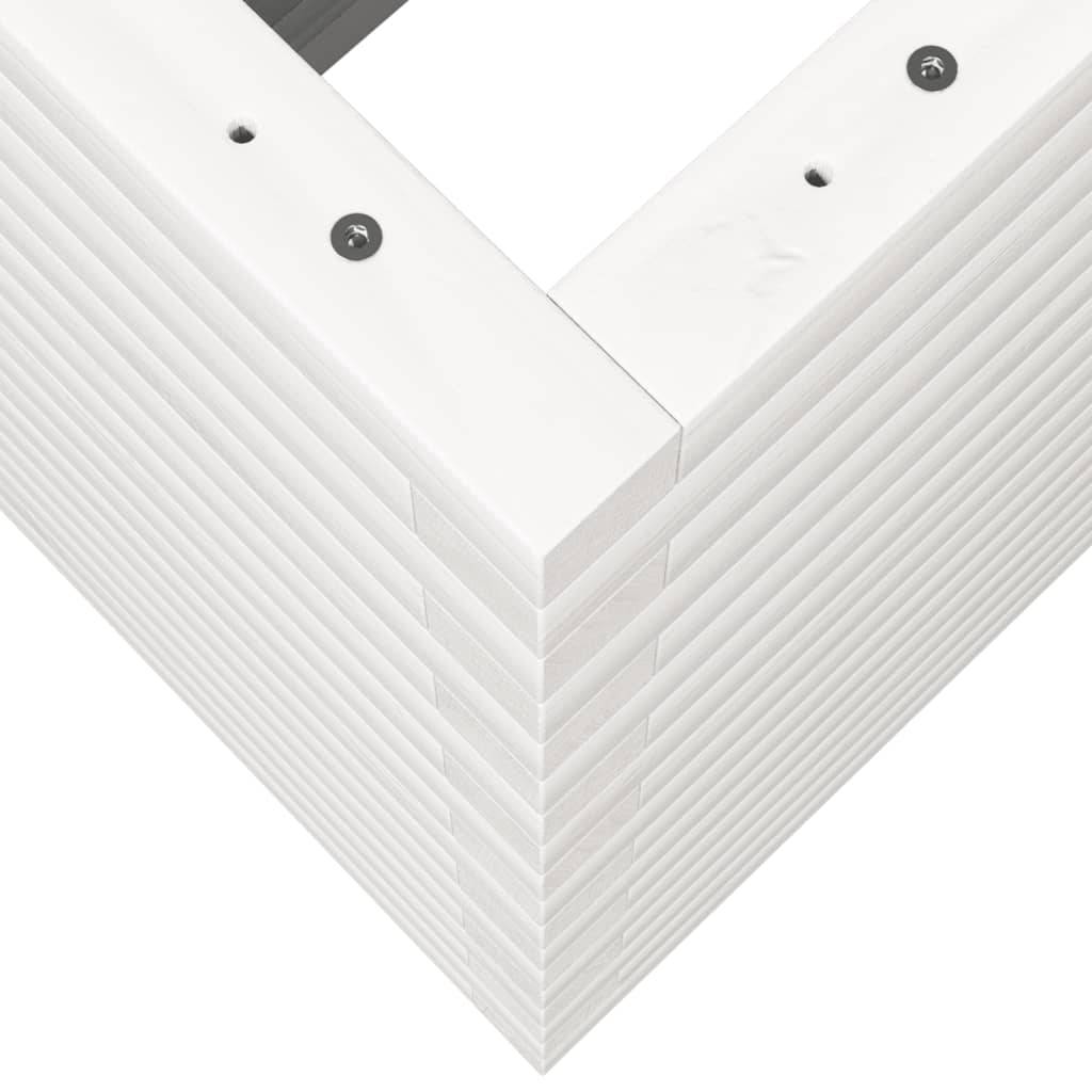 Maison Chic - Jardinière, Bac à fleurs, Pot de fleurs blanc 70x40x68,5 cm bois de pin massif - Imagen 8