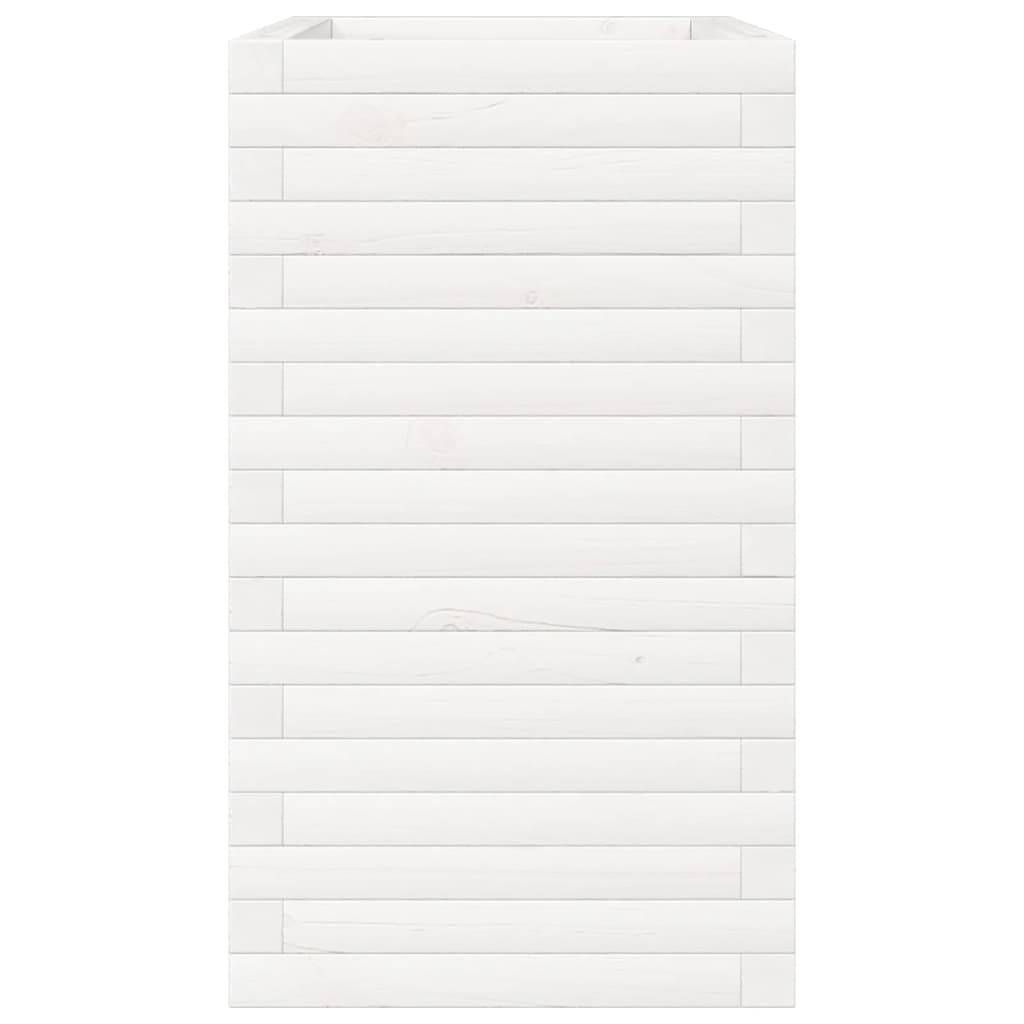 Maison Chic - Jardinière, Bac à fleurs, Pot de fleurs blanc 70x40x68,5 cm bois de pin massif - Imagen 6