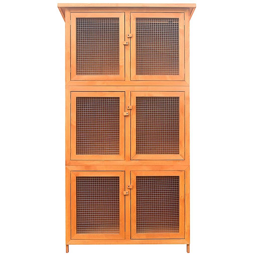Vidaxl - Cage pour animaux 6 compartiments Bois vidaXL 170347 - Imagen 5
