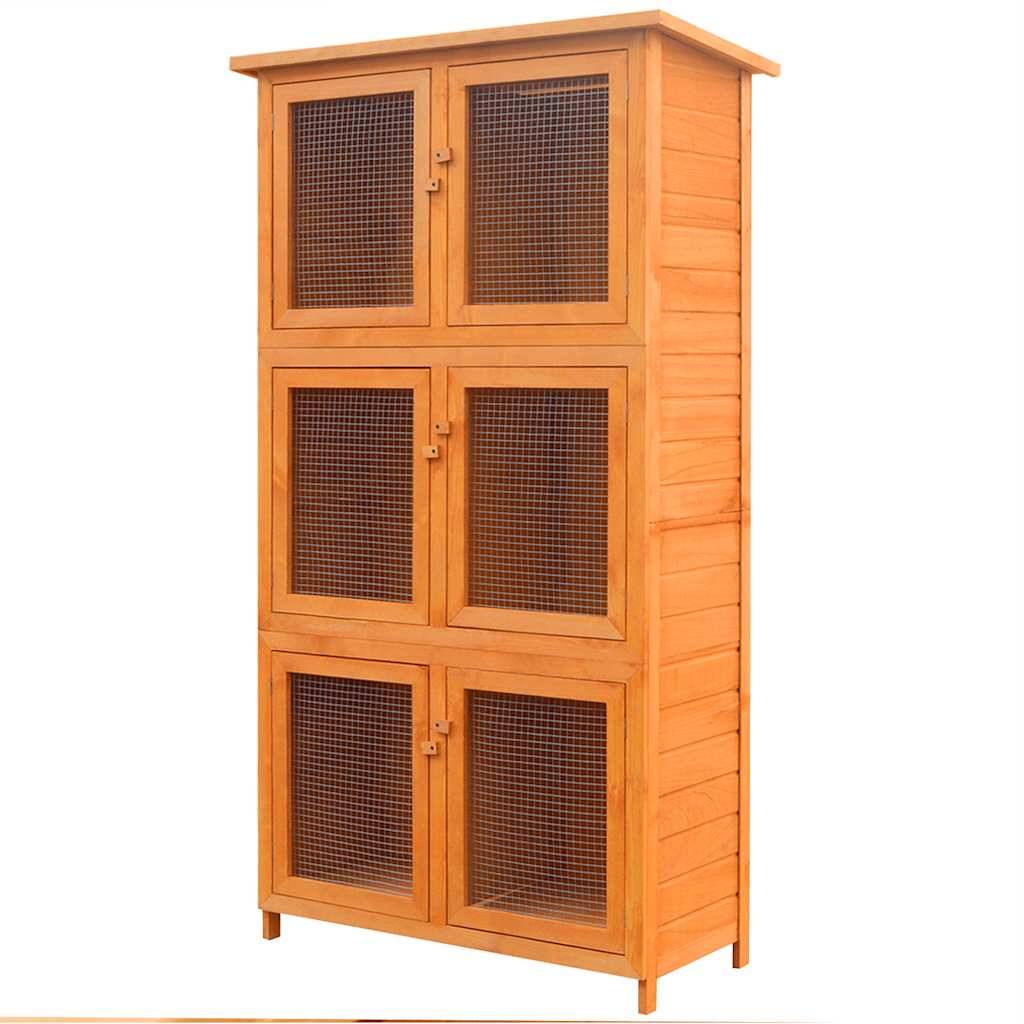 Vidaxl - Cage pour animaux 6 compartiments Bois vidaXL 170347 - Imagen 1