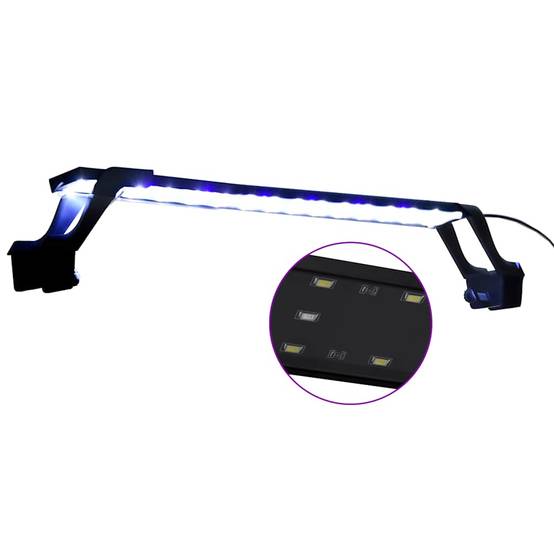 Lampe LED à Pinces pour Aquarium Design Fin Lumière Bleue et Blanche 55-70 cm - ComfortXL Outdoor Living - Image 2
