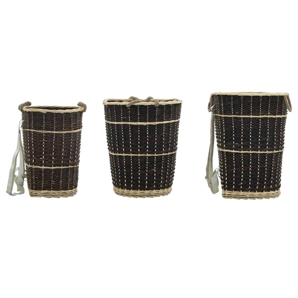 Très grand sac à dos panier à bûches osier naturel transport bois 69 cm – ComfortXL Outdoor Living - Image 5