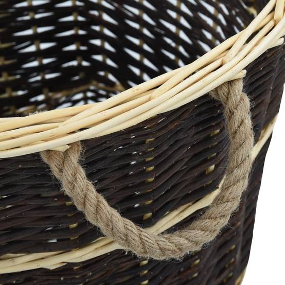 Très grand sac à dos panier à bûches osier naturel transport bois 69 cm – ComfortXL Outdoor Living - Image 7