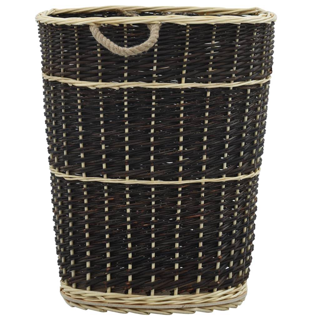 Très grand sac à dos panier à bûches osier naturel transport bois 69 cm – ComfortXL Outdoor Living - Image 2