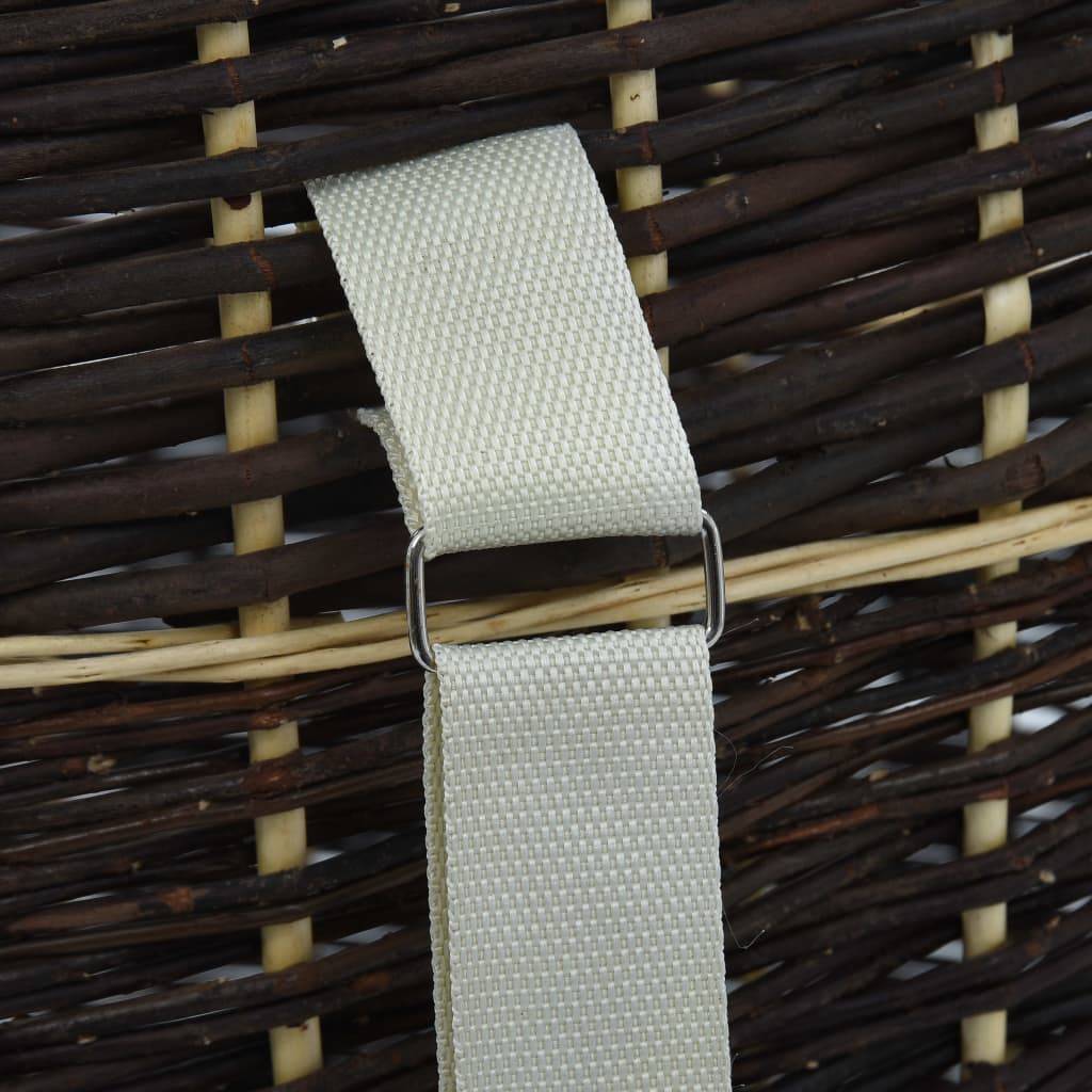 Très grand sac à dos panier à bûches osier naturel transport bois 69 cm – ComfortXL Outdoor Living - Image 9