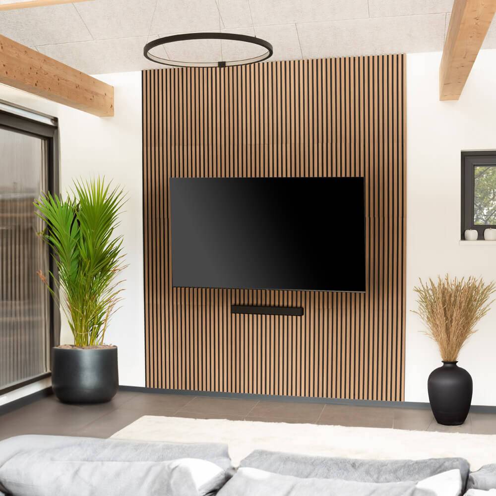 Home Deluxe - HOME DELUXE - Panneau acoustique SONIC Oiled Oak - 1 panneau, bois MDF, feutre polyester, peut être placé les uns au-dessus des autres et les uns à - Image 3