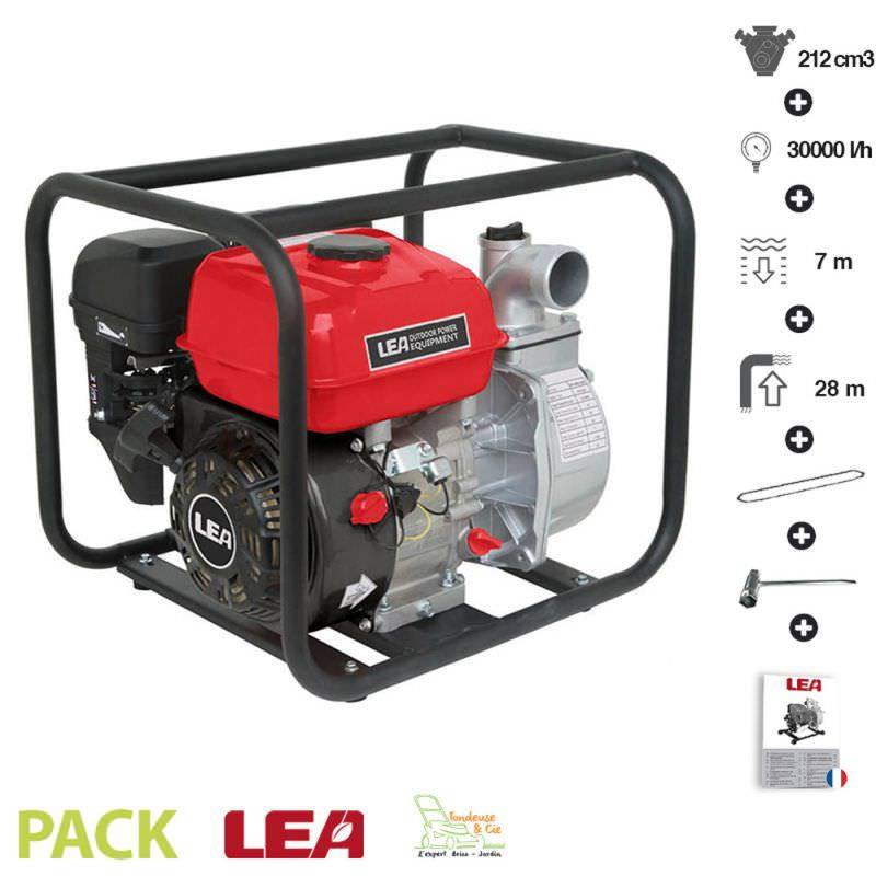 Autre - Motopompe thermique évacuation eau irrigation 5,6Cv 212cm3 débit 30000 l/h LEA LE71212-50 raccord 2 pouces - Imagen 1