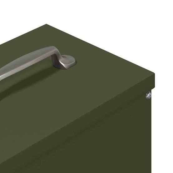 Petit Distributeur Graines Acier Poule 2kg Vert Olive - ComfortXL Outdoor Living - Image 9
