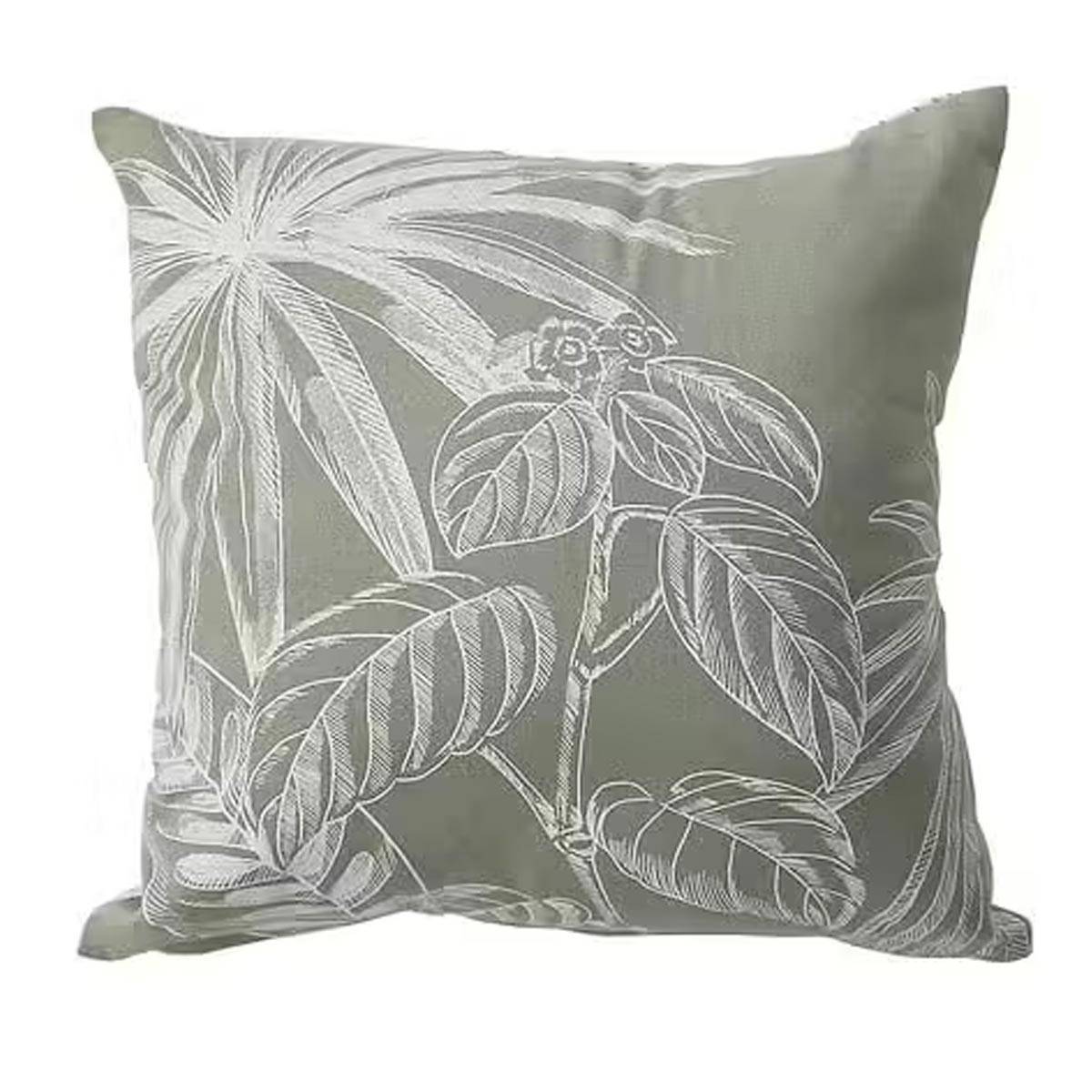 Enjoy Home - Coussin Déco Imprimé "Mambo" 40x40cm Vert Olive - Image 2