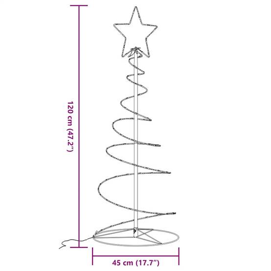 Sapin De Noël - Arbre de Noël lumineux conique 80 LED blanc chaud 120 cm - Image 10