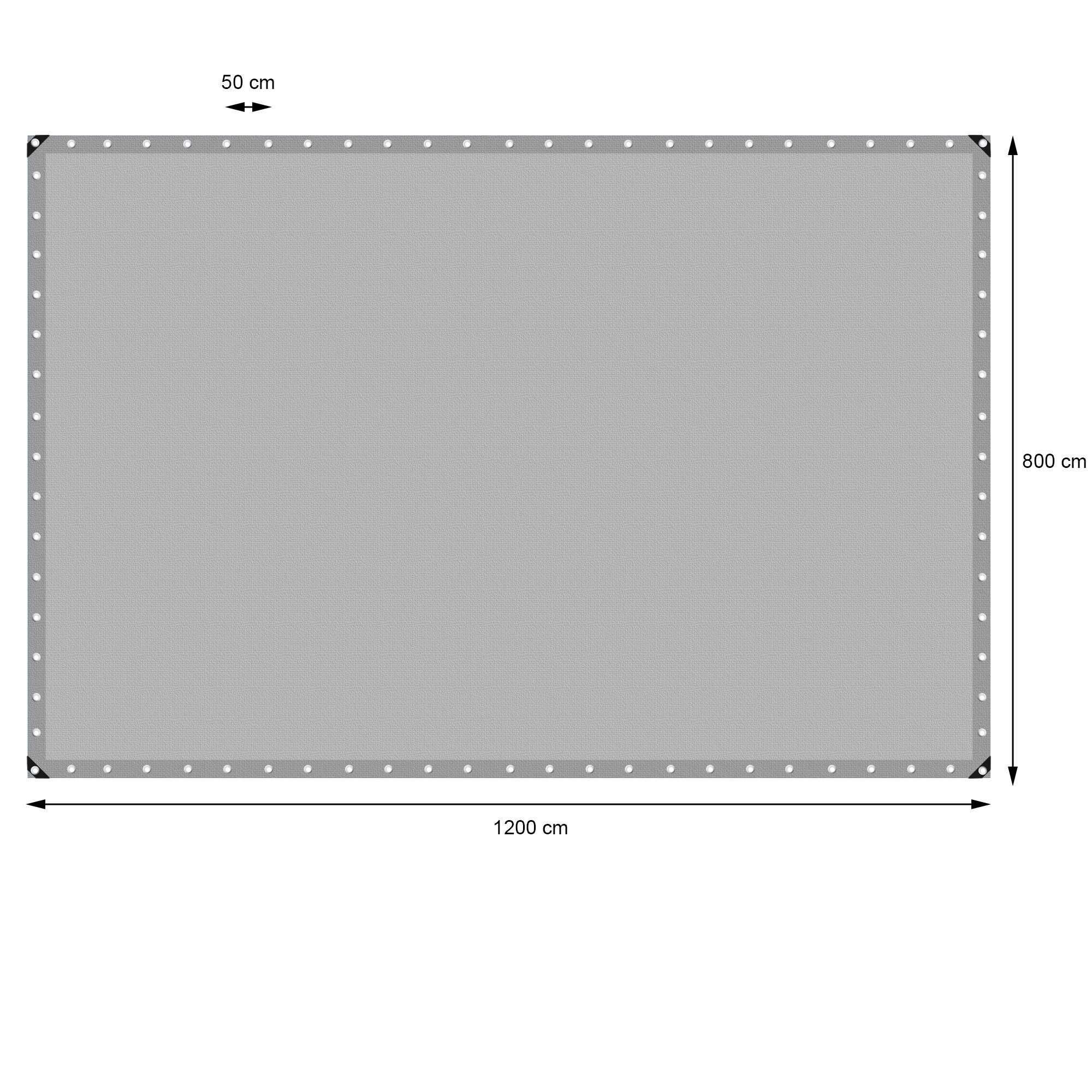 Ecd-Germany - Bâche de Protection Imperméable à l'Eau avec Oeillets - 8x12 m 96m² 260 g/m² - Polyéthylène PE Gris- Résistant à la Moisissure - Imagen 5
