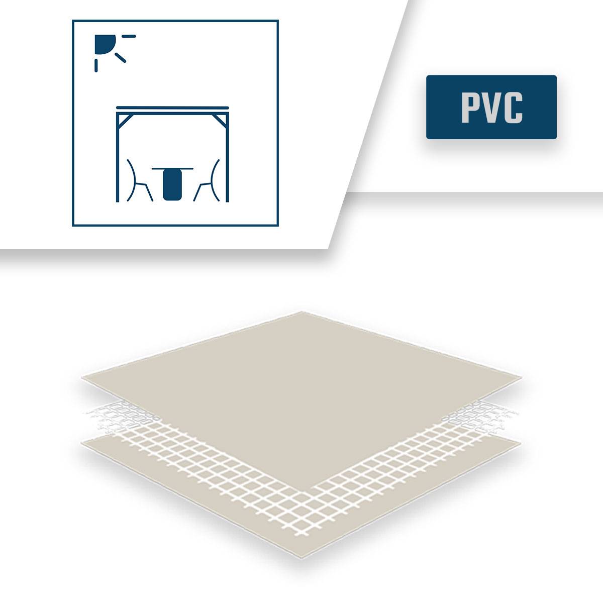 Pack Toile Pergola Ivoire 3x4 m + Sandow Noir 20m - Bâche Pergola prête à poser XP640PR Garantie 10 ans TECPLAST - Image 6