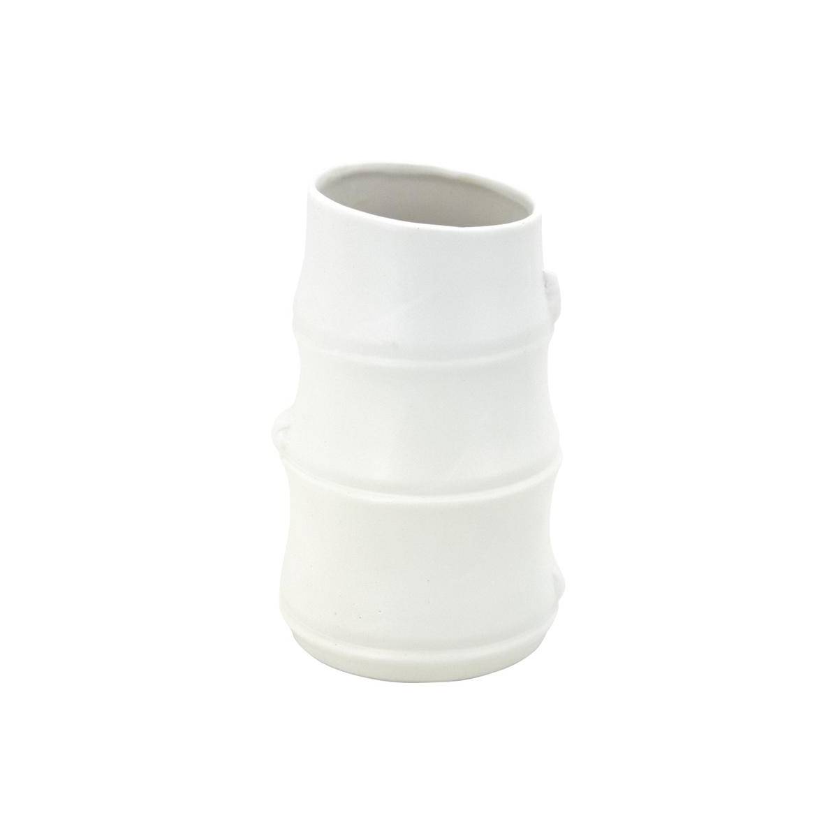 Aubry Gaspard - Vase céramique blanc design bambou - Imagen 1