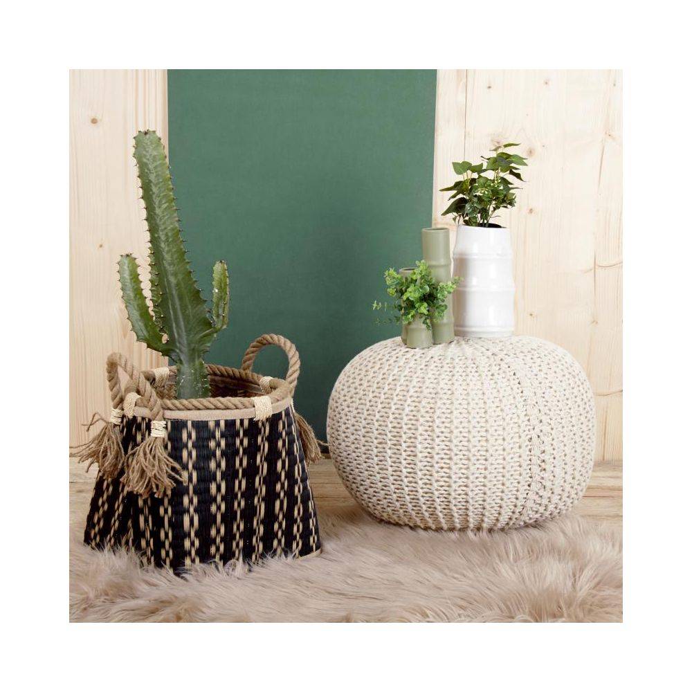 Aubry Gaspard - Vase céramique blanc design bambou - Imagen 2
