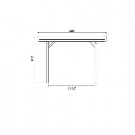 Carport base 4x5 - H 2,5m, Ancrage A visser, Panneaux de toit Pvc - Imagen 2
