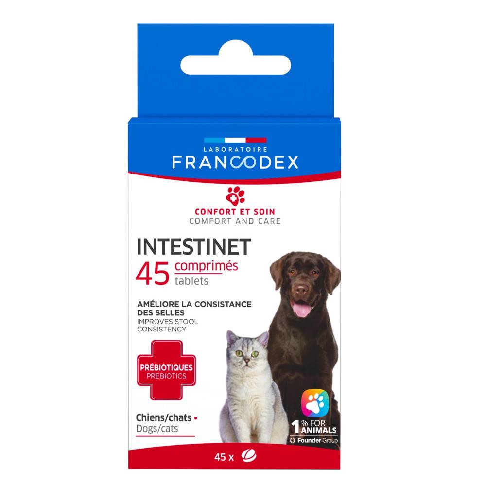 Francodex - Intestinet 45 Comprimidos Para Perros y Gatos - Imagen 3