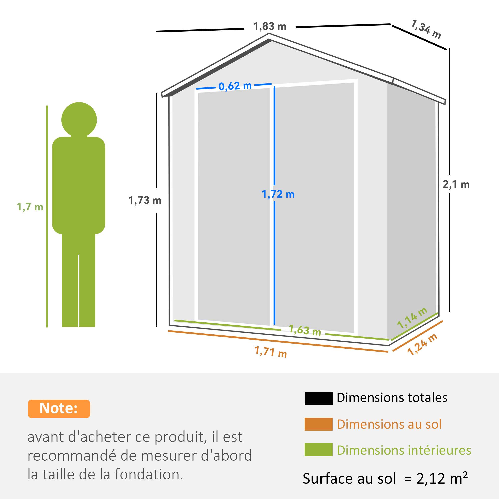 ComfortXL - Abri de jardin polypropylène aménagement extérieur rangement outils aération gris - ComfortXL Outdoor Living - Image 5