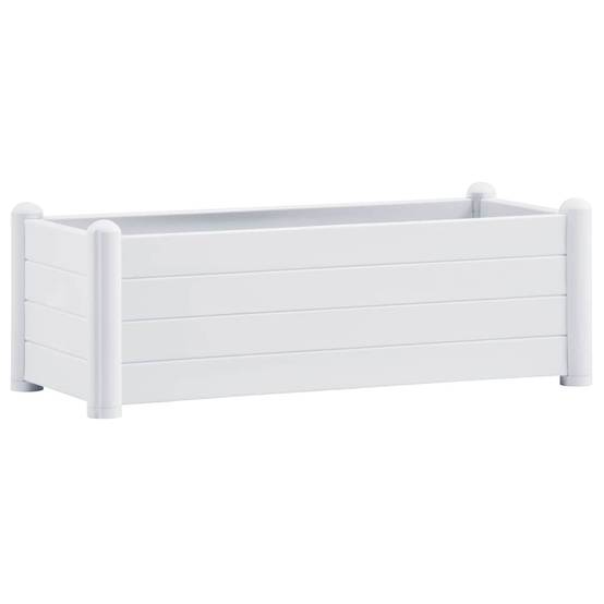 Lit surélevé de jardin PP Blanc 100 x 43 x 35 cm - PANGIVO - Image 2