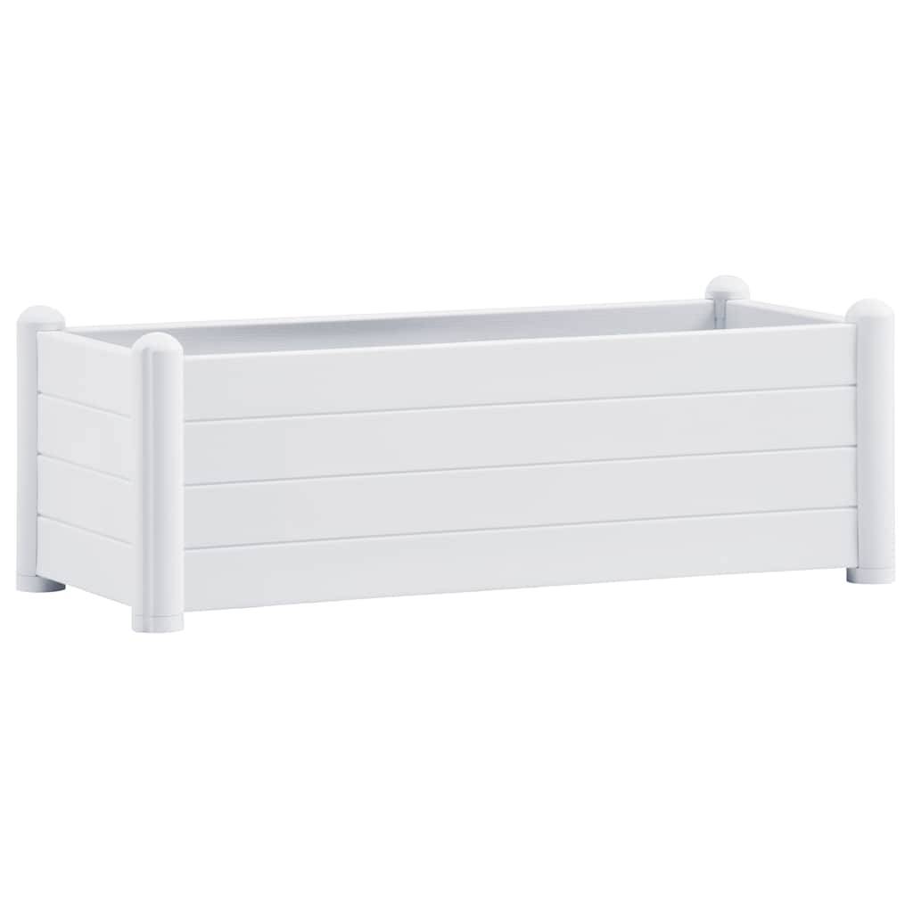 Lit surélevé de jardin PP Blanc 100 x 43 x 35 cm - PANGIVO - Image 2
