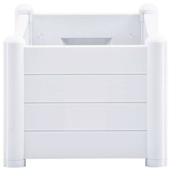 Lit surélevé de jardin PP Blanc 100 x 43 x 35 cm - PANGIVO - Image 4