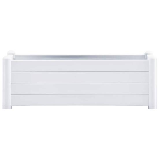 Lit surélevé de jardin PP Blanc 100 x 43 x 35 cm - PANGIVO - Image 3
