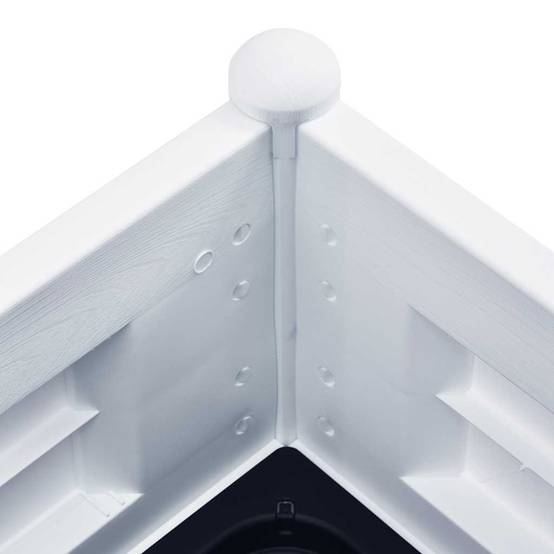 Lit surélevé de jardin PP Blanc 100 x 43 x 35 cm - PANGIVO - Image 5