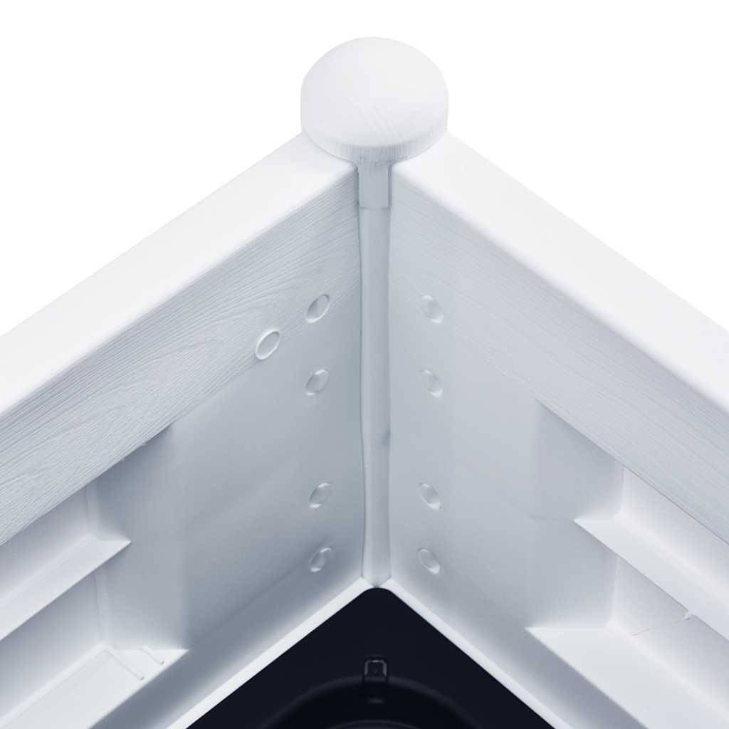 Lit surélevé de jardin PP Blanc 100 x 43 x 35 cm - PANGIVO - Image 5