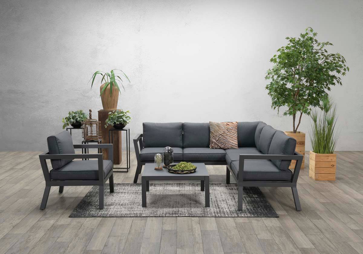 Garden Impressions - Colorado lounge fauteuil - carbon black - reflex black - Imagen 4
