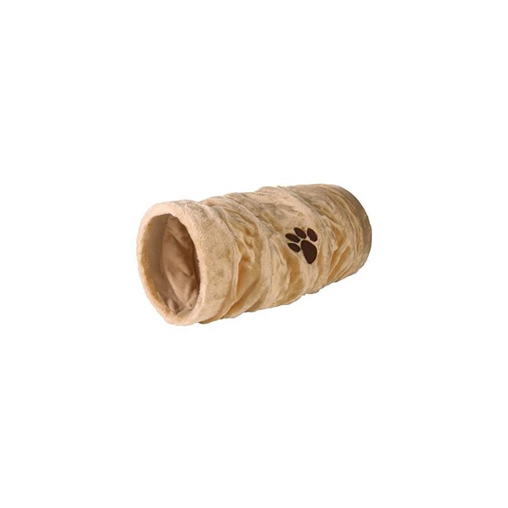 Trixie - Tunnel de jeu, peluche beige ø 22 × 60 cm pour Chat - Imagen 3