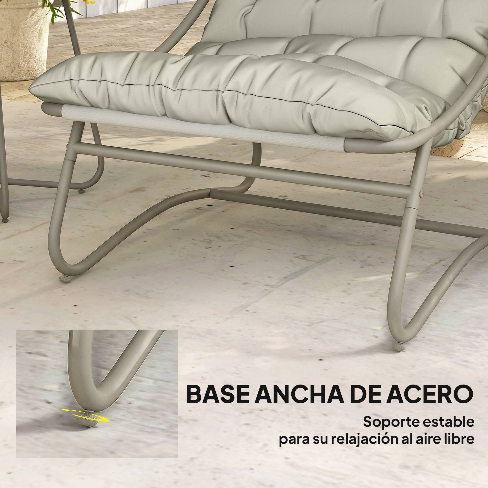 Salon de jardin bistro acier galvanisé pour balcon avec table ronde gris - ComfortXL Outdoor Living - Image 10