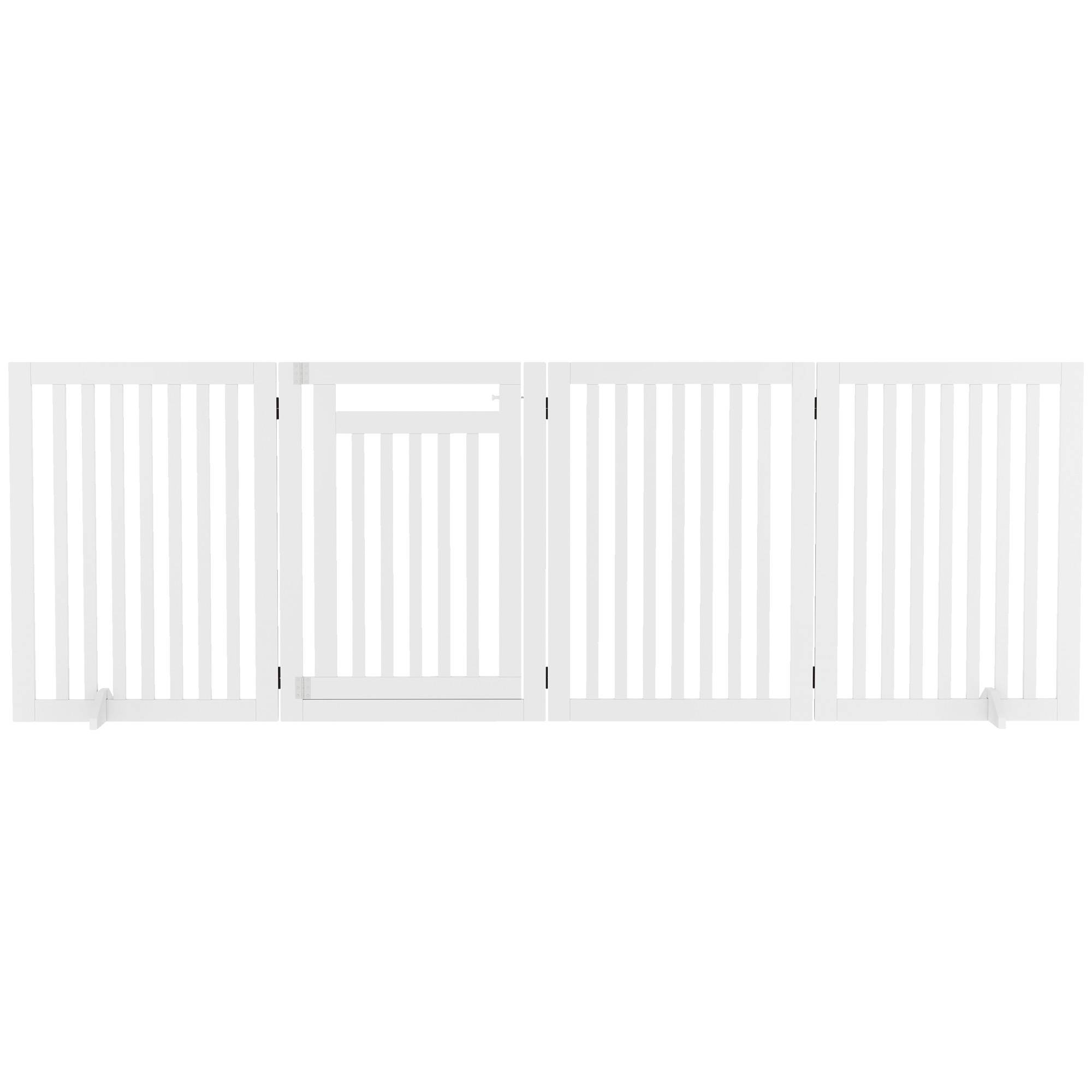 Barrière pour animal, barrière escalier, protection, 4 parties, pliable, blanc - Image 2