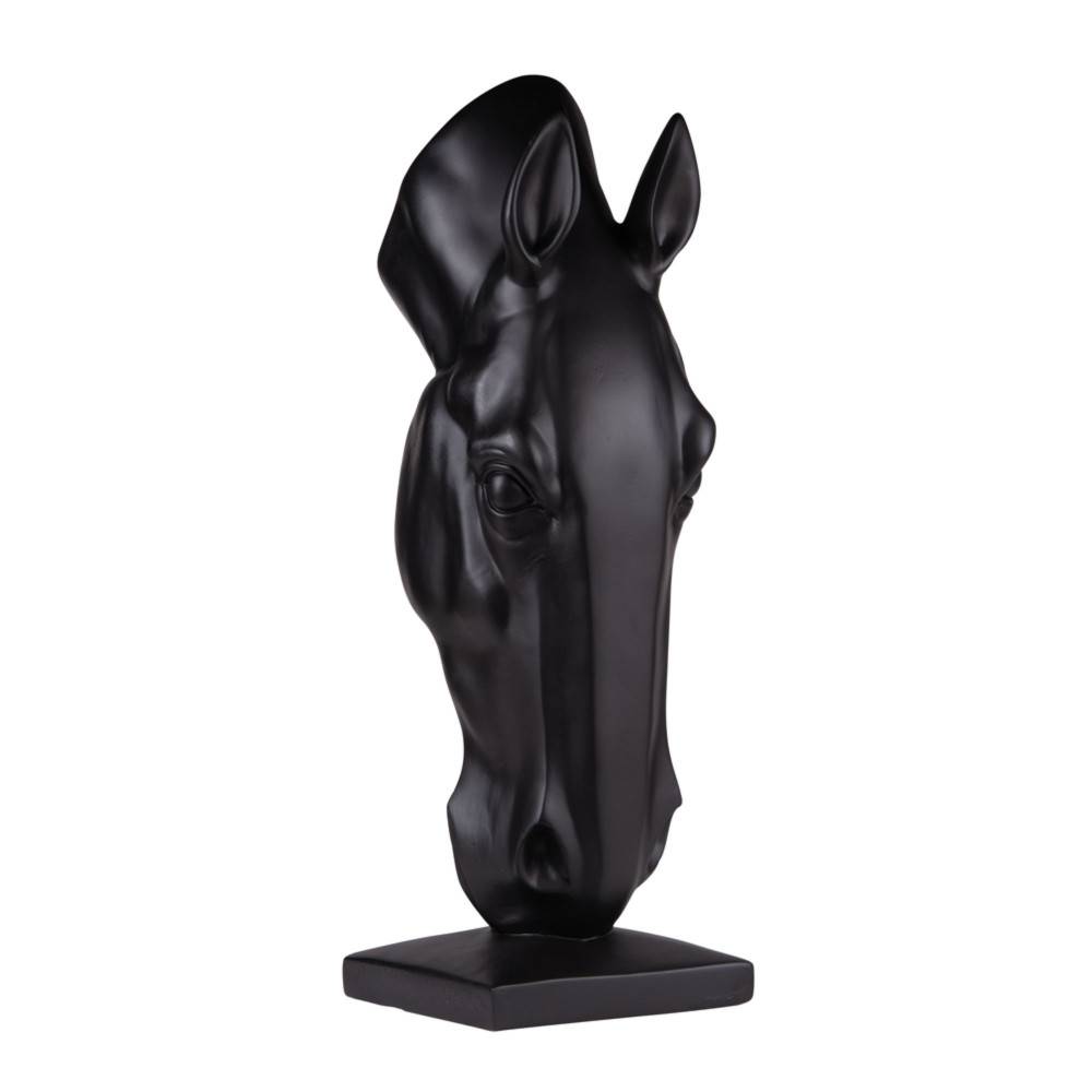 Amadeus - Tête de cheval déco 75 cm noire