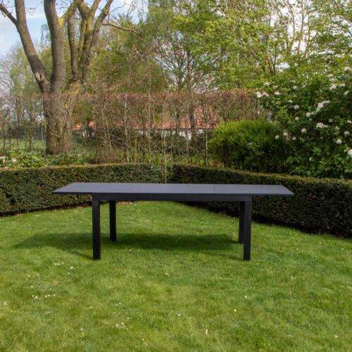 Table HPL Star 6/10 personnes structure aluminium noire, plateau HPL gris - Image 4