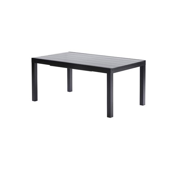 Table HPL Star 6/10 personnes structure aluminium noire, plateau HPL gris - Image 1