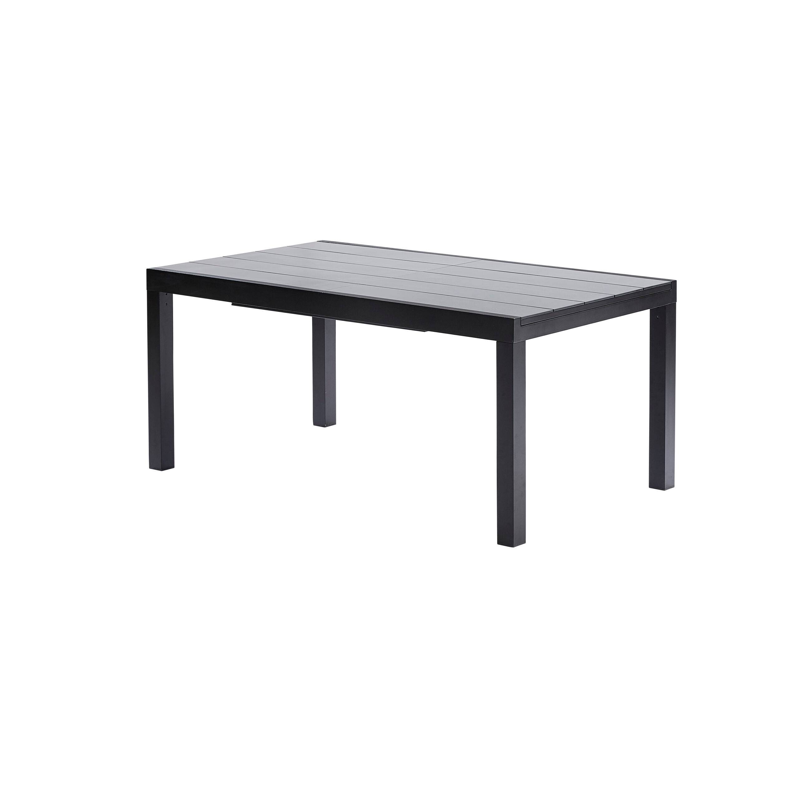 Table HPL Star 6/10 personnes structure aluminium noire, plateau HPL gris - Image 1