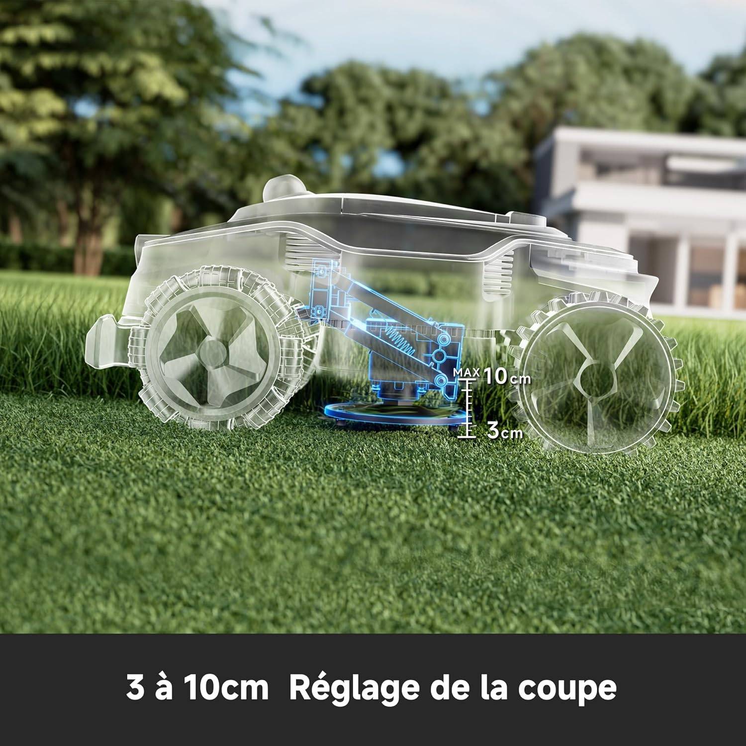 DREAME A3 AWD Pro 5000 – Robot tondeuse 4 roues motrices 5 000 m², LiDAR 3D et pentes 80 % - Image 6