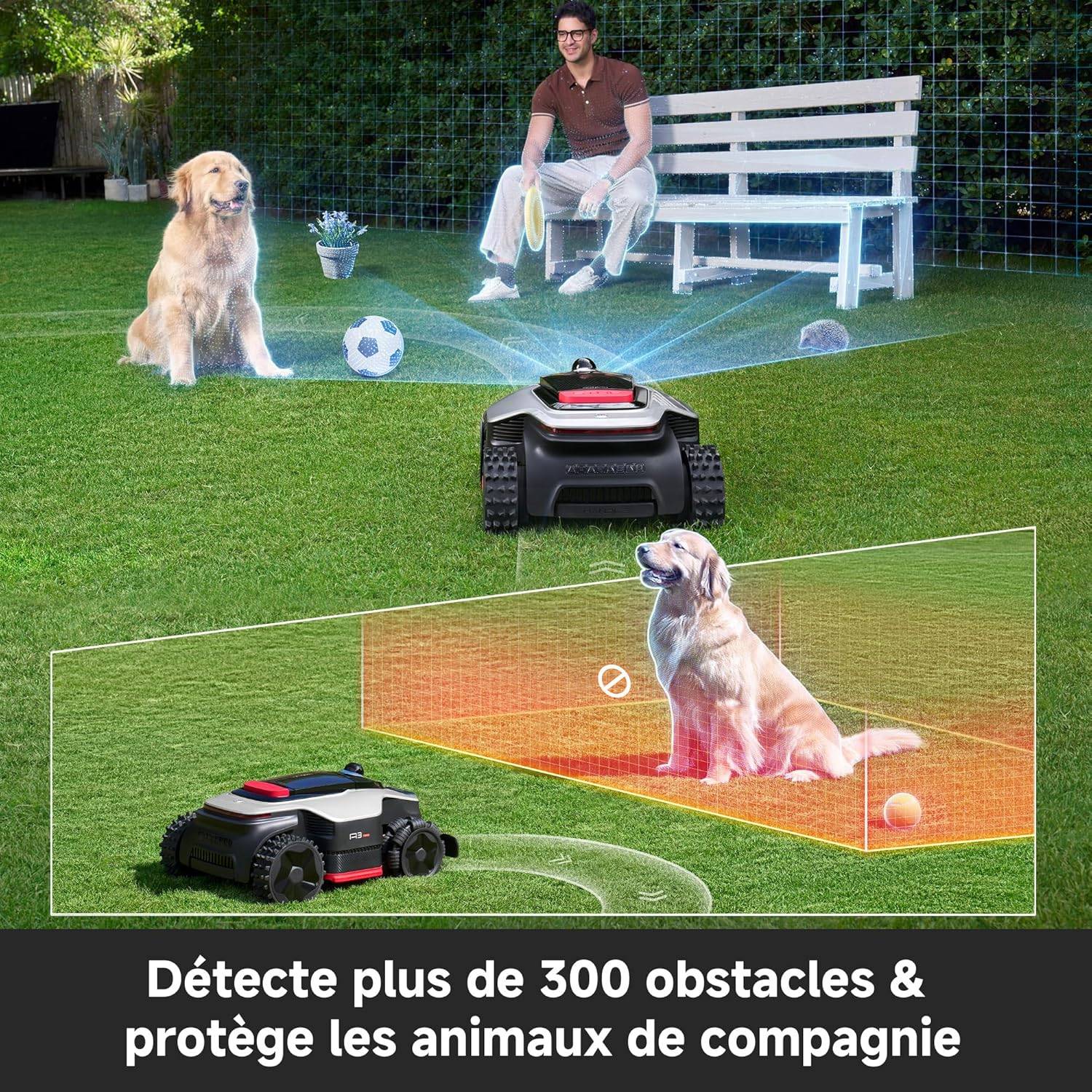 DREAME A3 AWD Pro 5000 – Robot tondeuse 4 roues motrices 5 000 m², LiDAR 3D et pentes 80 % - Image 4