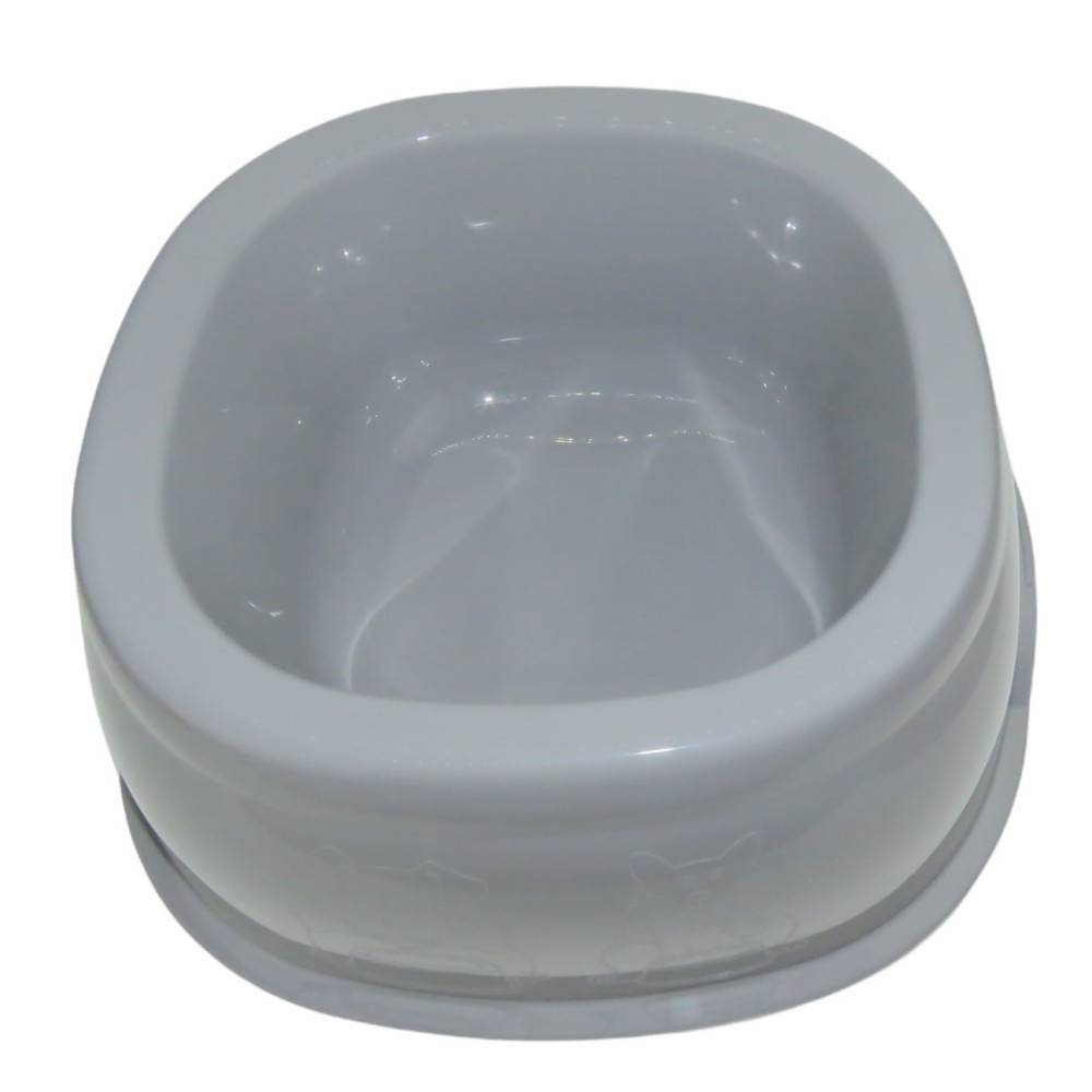 Ecuelle carrée 3 litres, gris en plastique, pour chien - Imagen 3