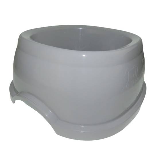 Ecuelle carrée 3 litres, gris en plastique, pour chien - Image 2